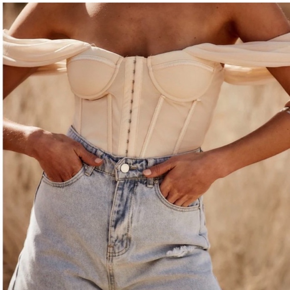 12th Tribe Besame Cream Corset Top